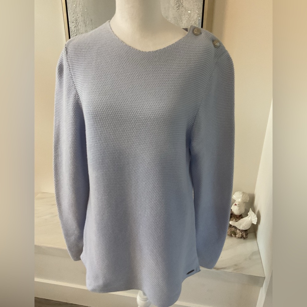 ***Saint James*** Nautical Lilac textured  Round neck jumper .